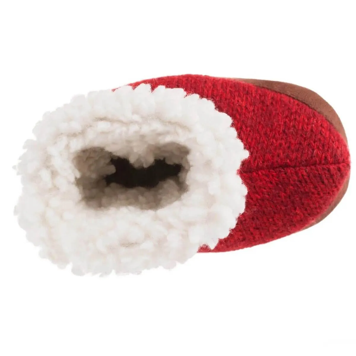 Acorn Kids' Slippers - Easy Bootie, Red Ragg Wool, TXL | A10157BFPTXL