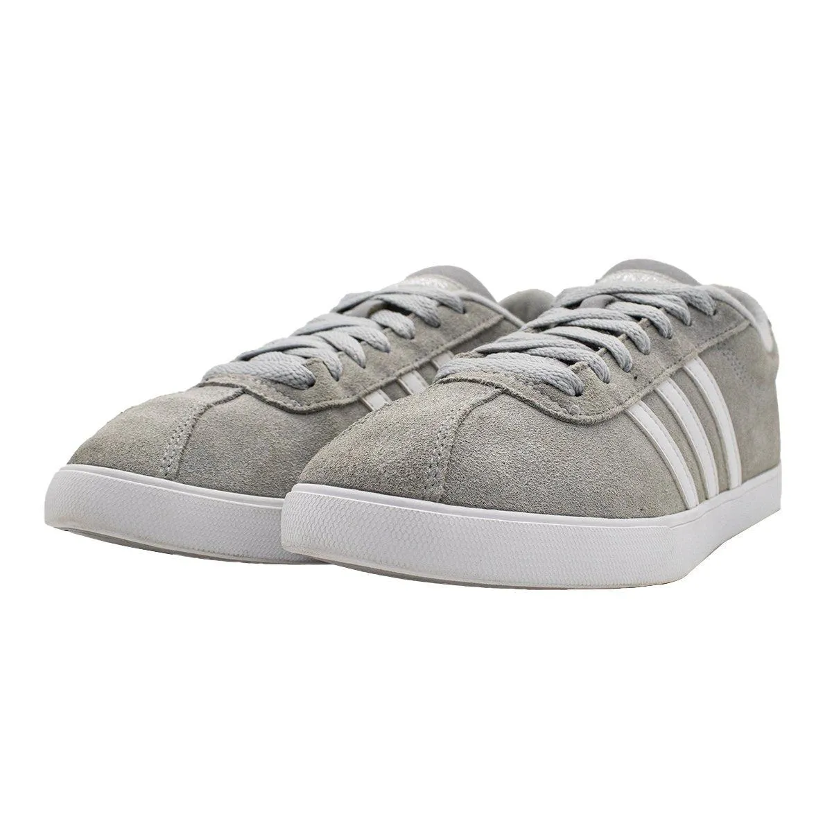 Adidas Courtset Sport Shoes Suede Leather Grey Colour For Women