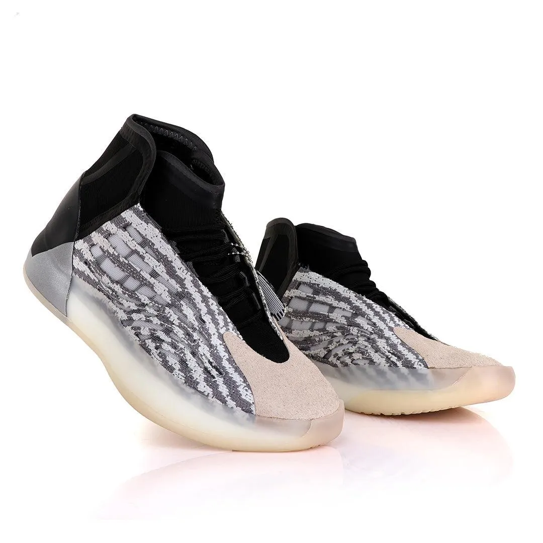 Adidas Yeezy Basketball Quantum Black and Grey Sneakers