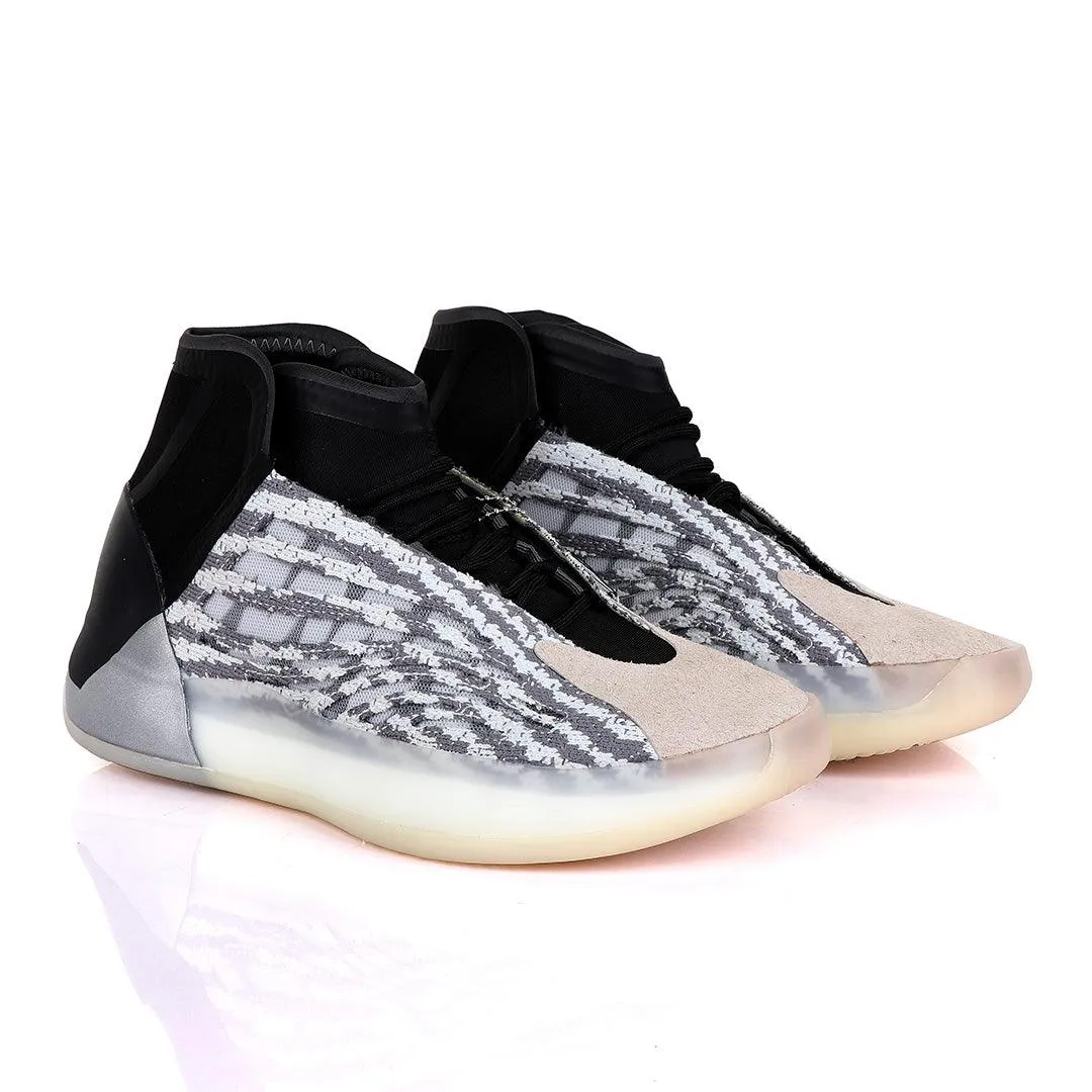 Adidas Yeezy Basketball Quantum Black and Grey Sneakers