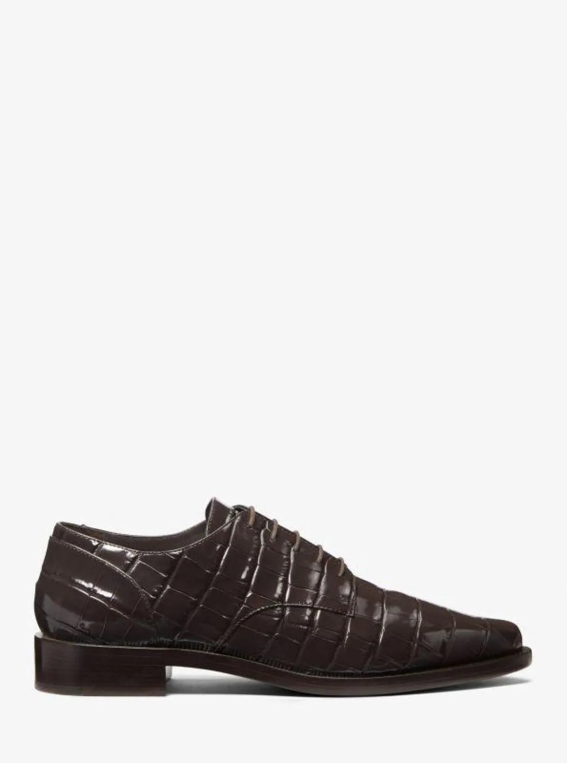 Annette Crocodile Embossed Patent Leather Oxford