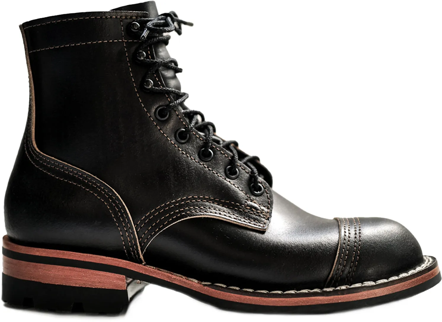 Built To Order - Nicks Boots - Triton Boot - Black Waxed Flesh (BS Exclusive)