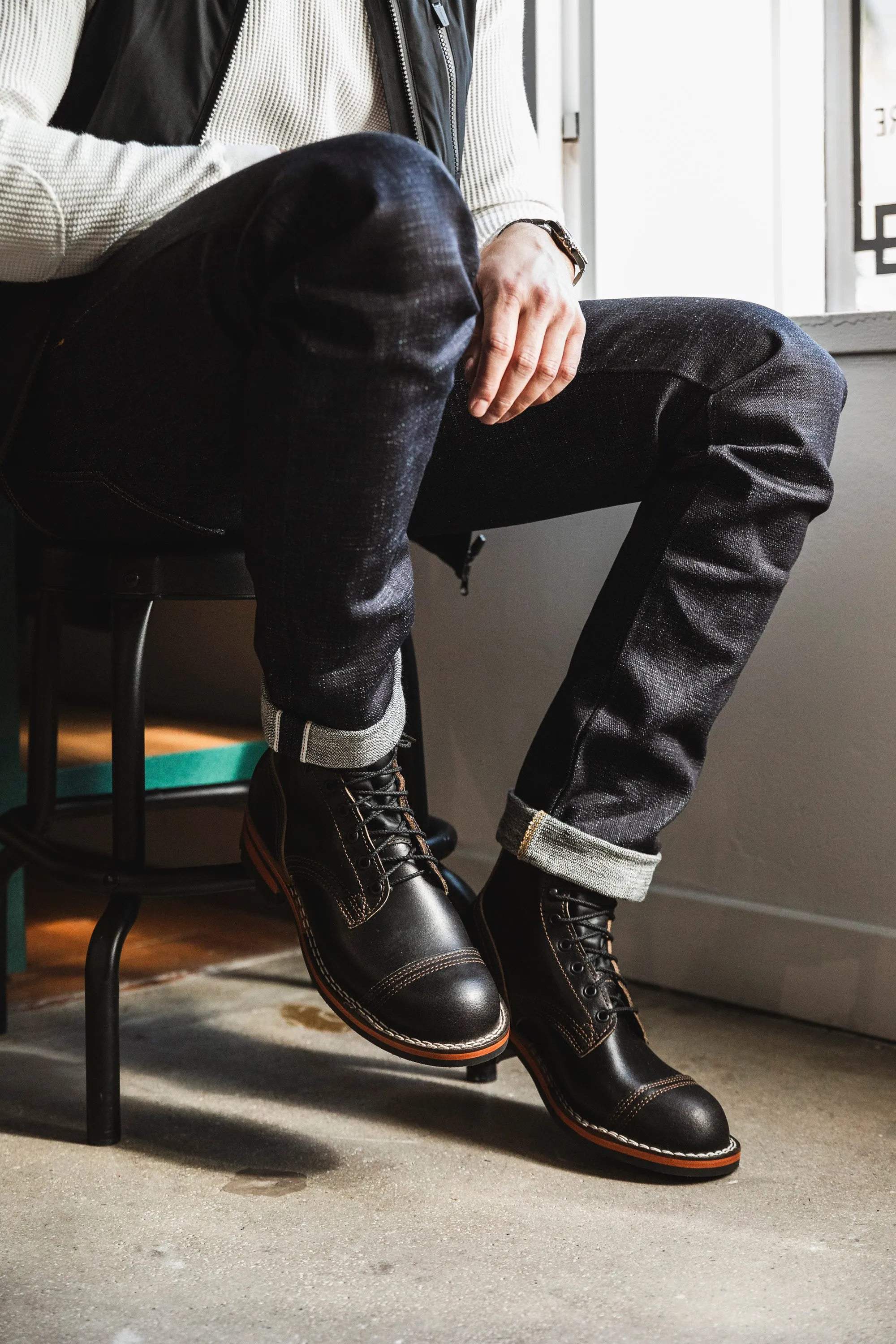 Built To Order - Nicks Boots - Triton Boot - Black Waxed Flesh (BS Exclusive)