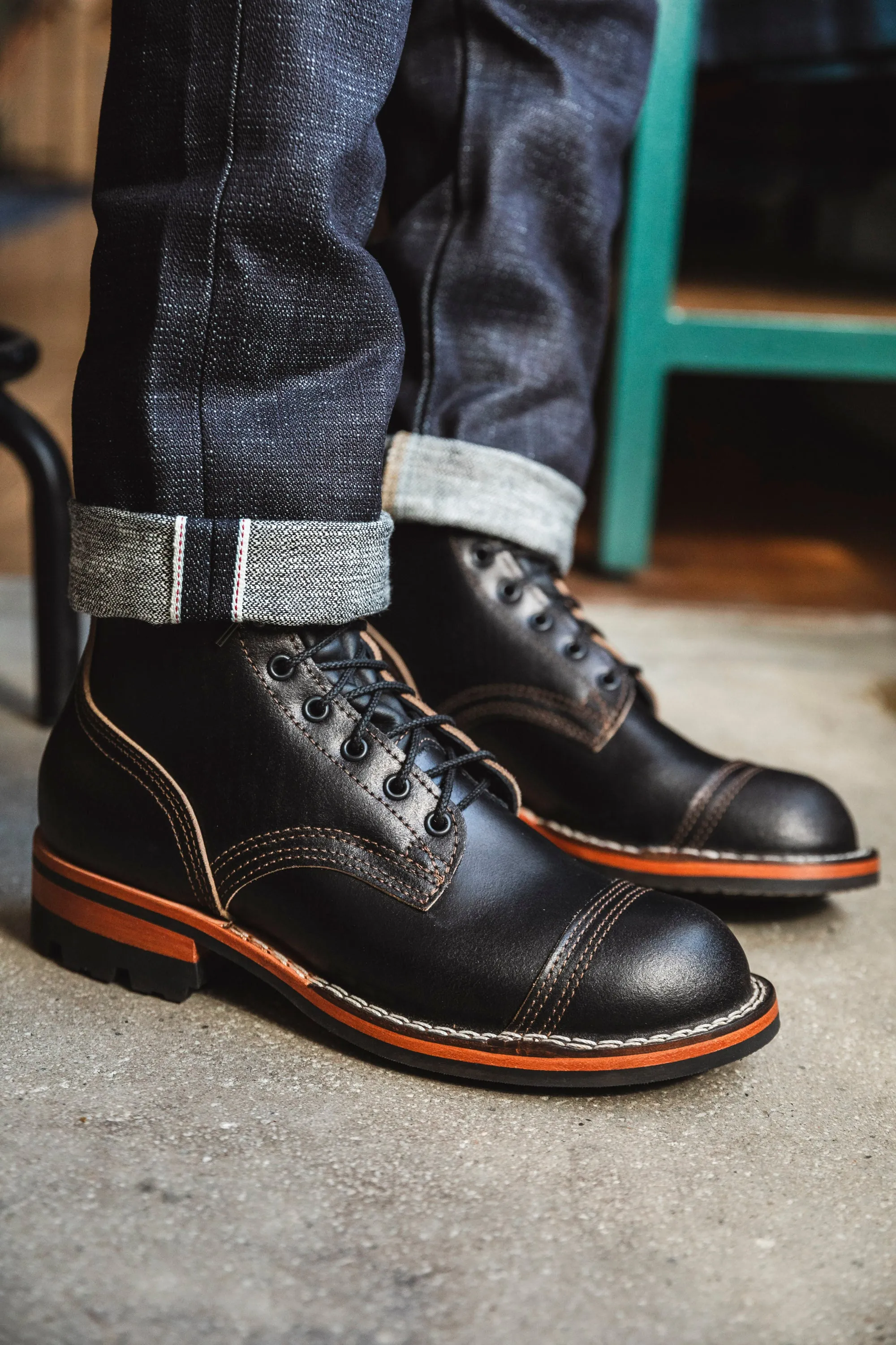 Built To Order - Nicks Boots - Triton Boot - Black Waxed Flesh (BS Exclusive)