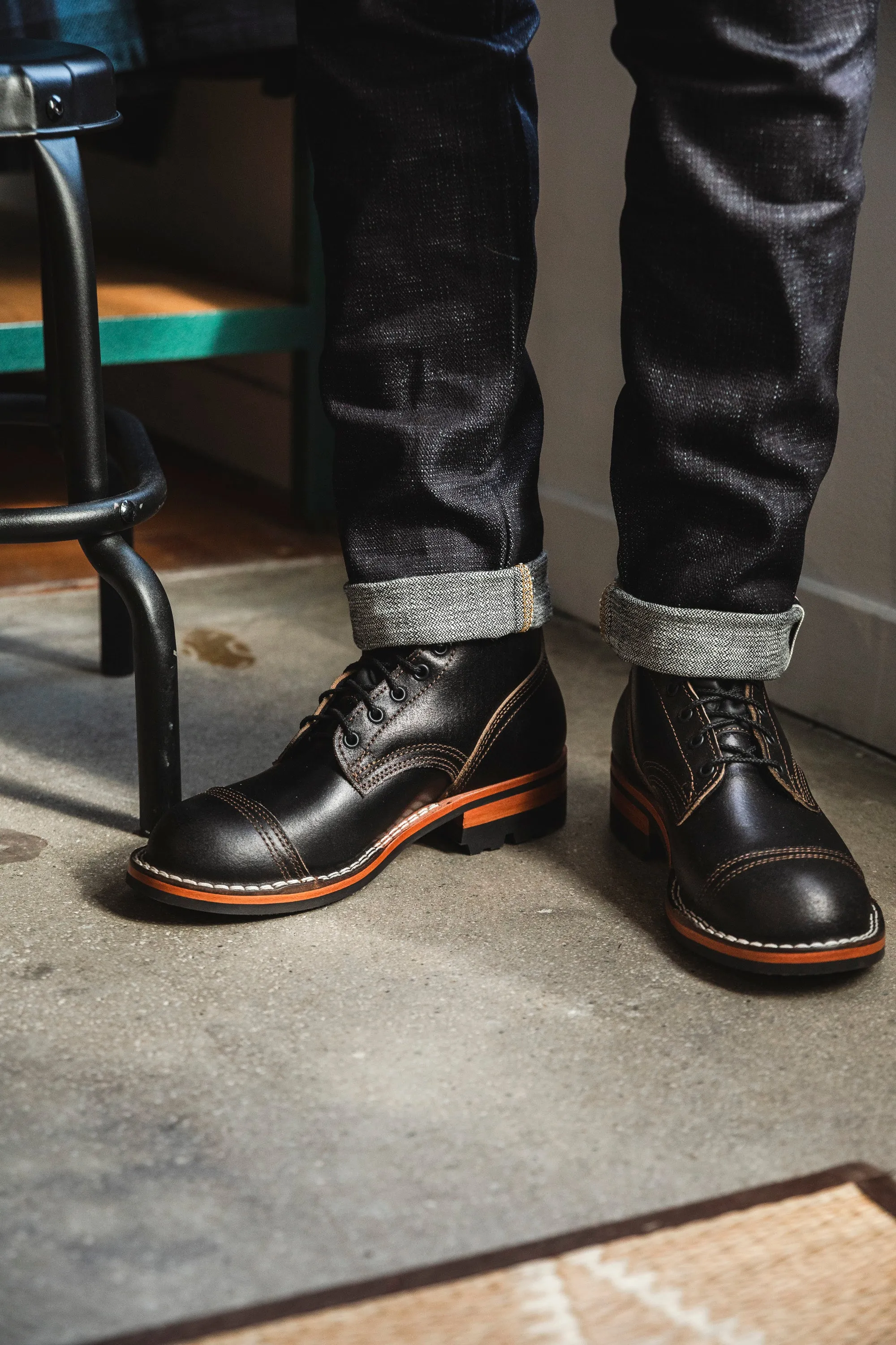 Built To Order - Nicks Boots - Triton Boot - Black Waxed Flesh (BS Exclusive)