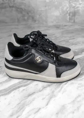 Chanel Lambskin Suede Calfskin Sneakers