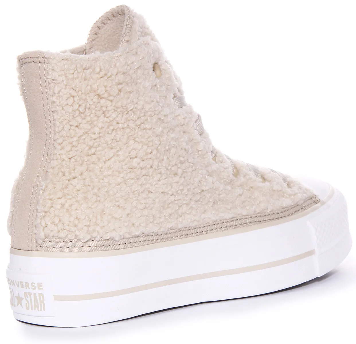 Converse A05509C Chuck Taylor Platform Sherpa In Beige For Women