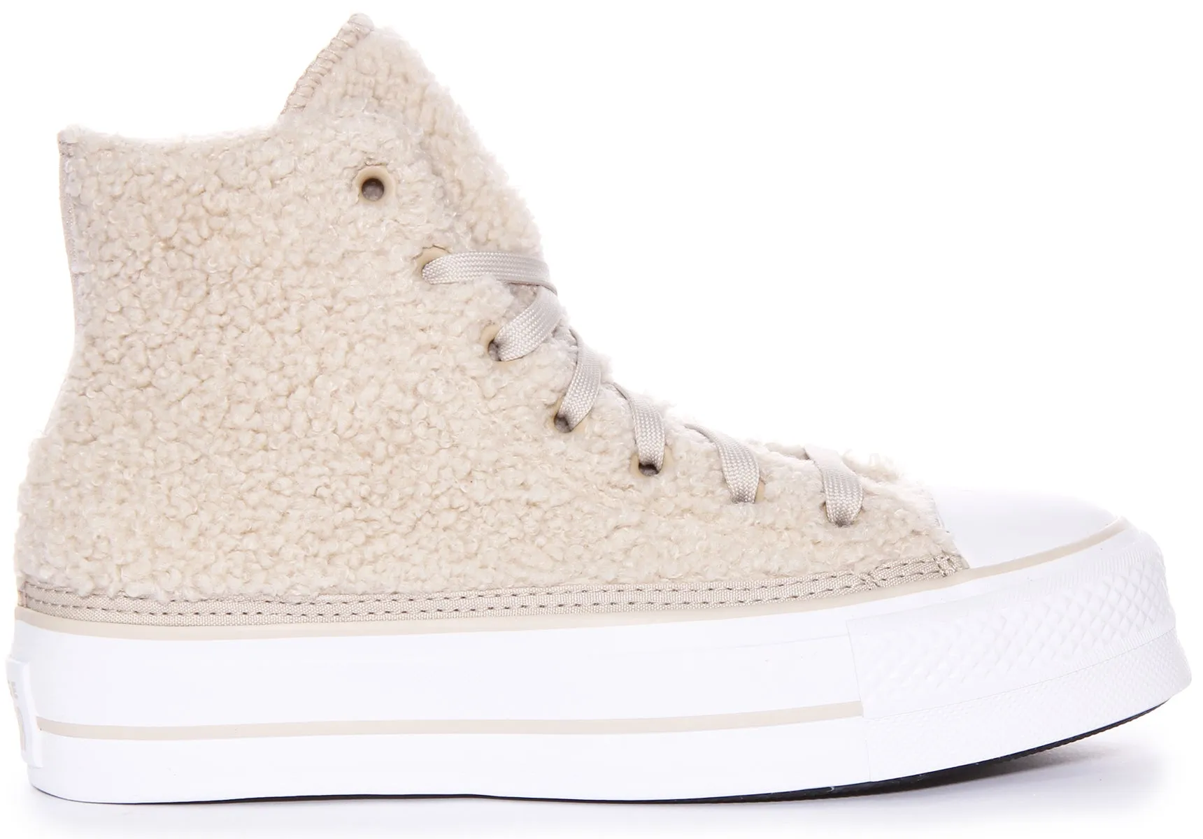 Converse A05509C Chuck Taylor Platform Sherpa In Beige For Women