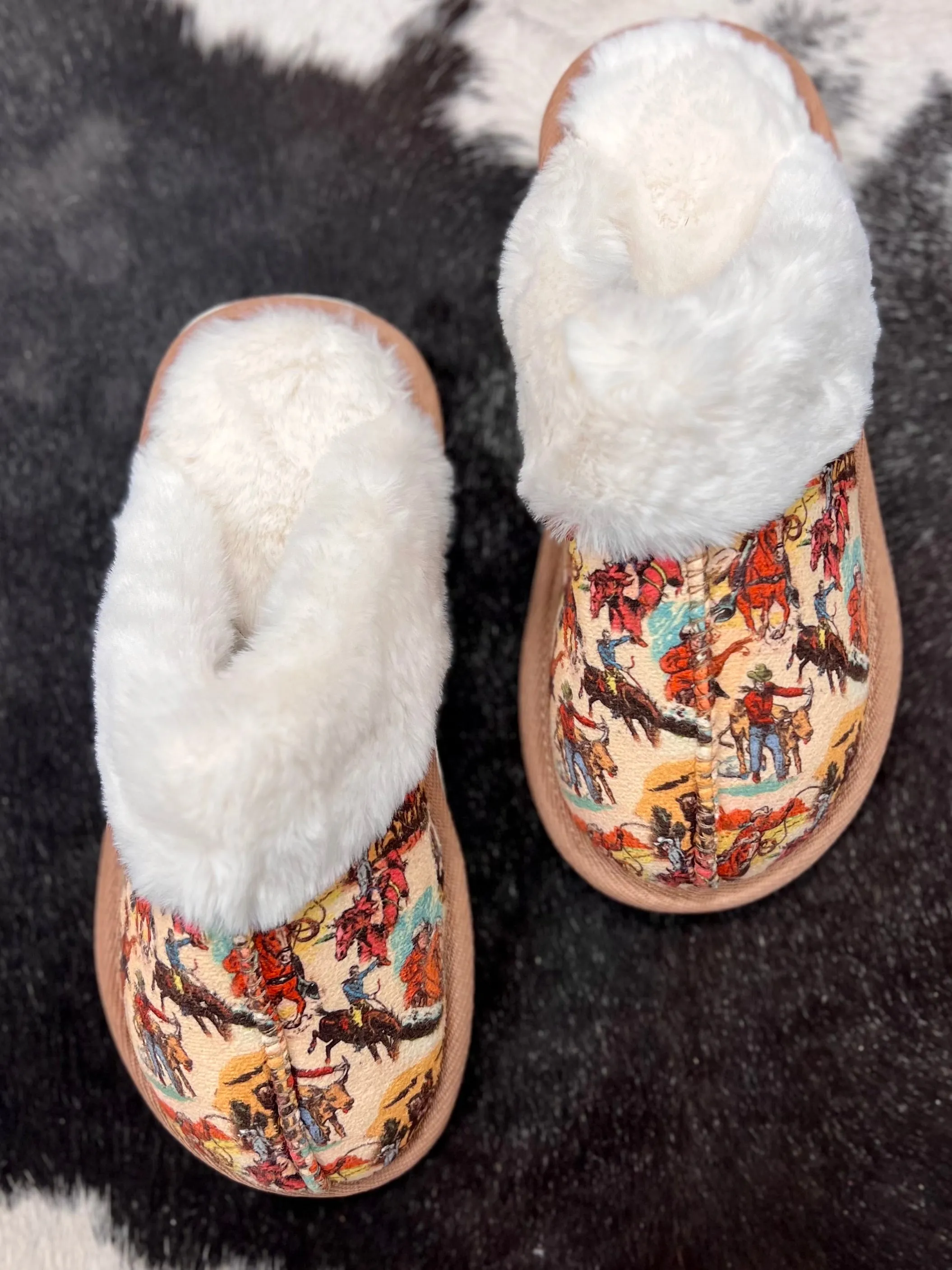 Cowboy Collage Slippers