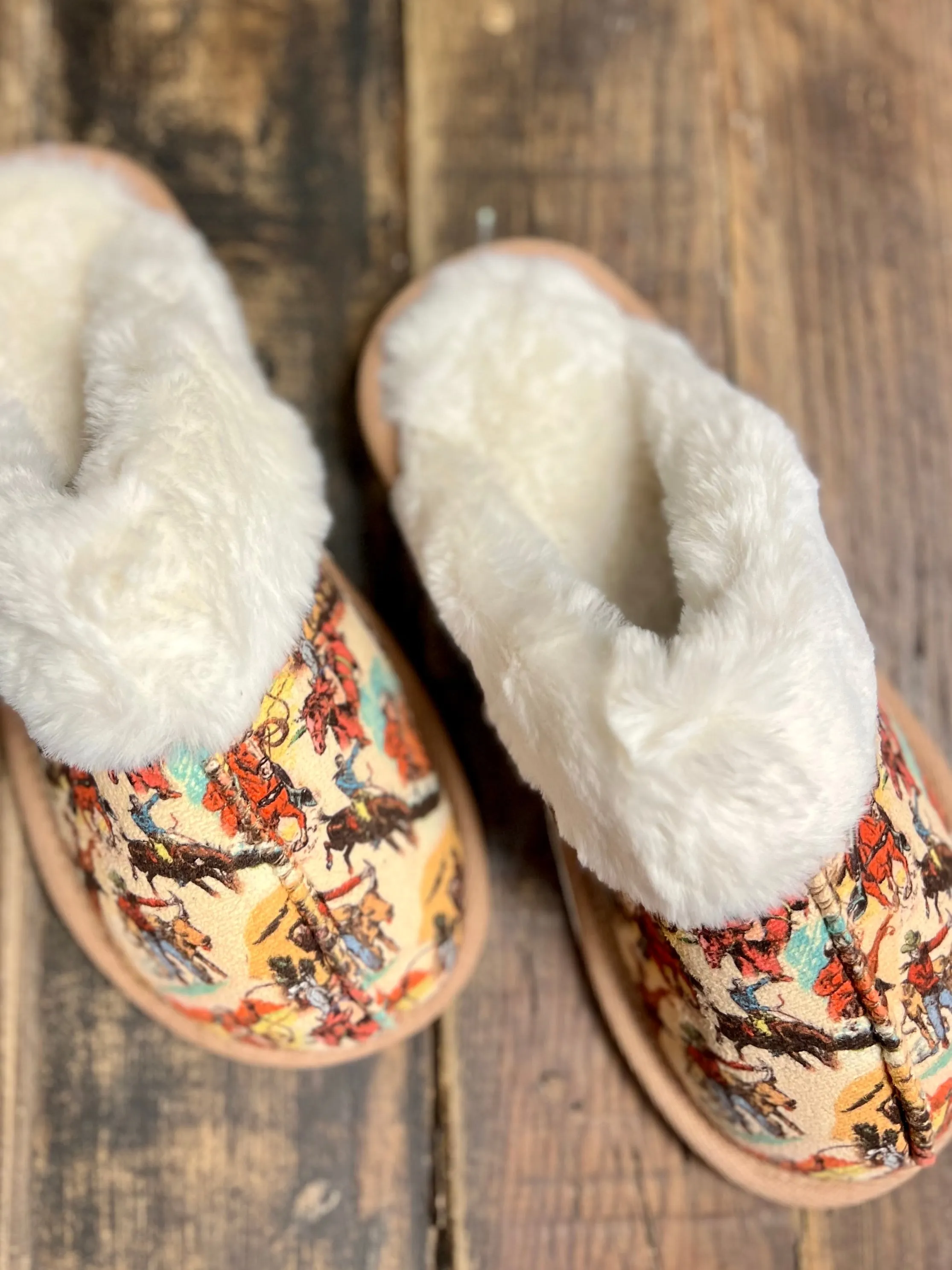 Cowboy Collage Slippers