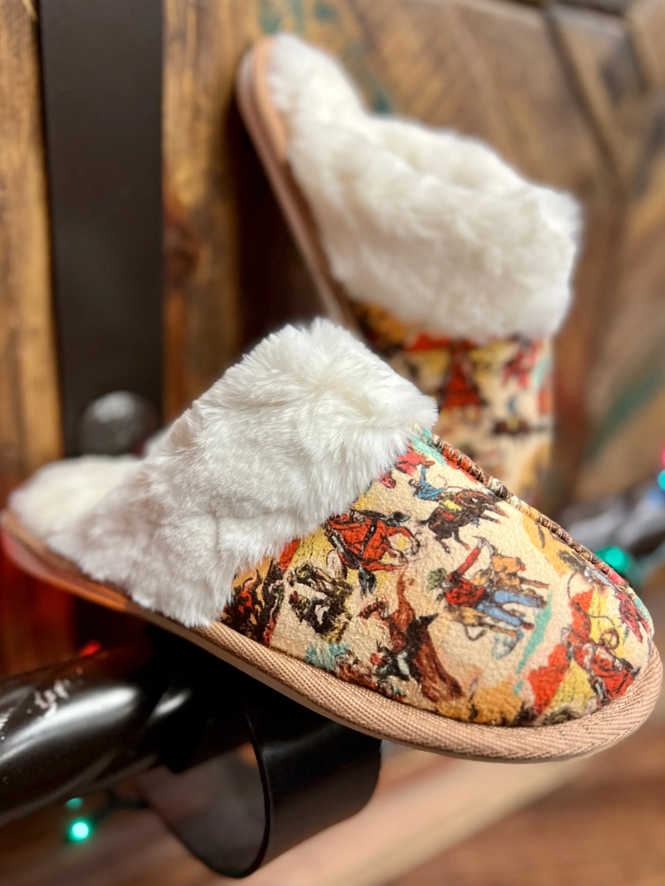 Cowboy Collage Slippers