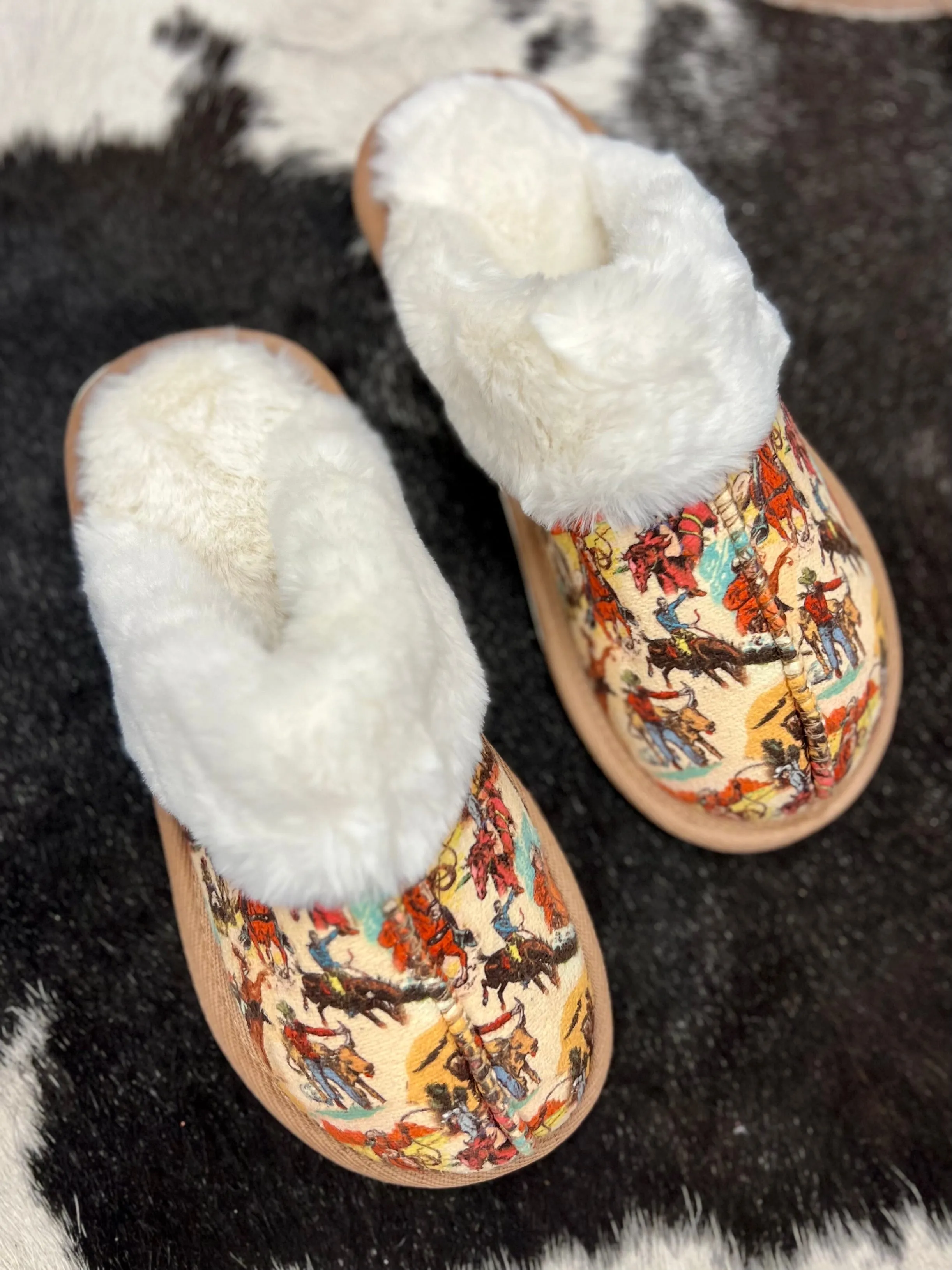 Cowboy Collage Slippers