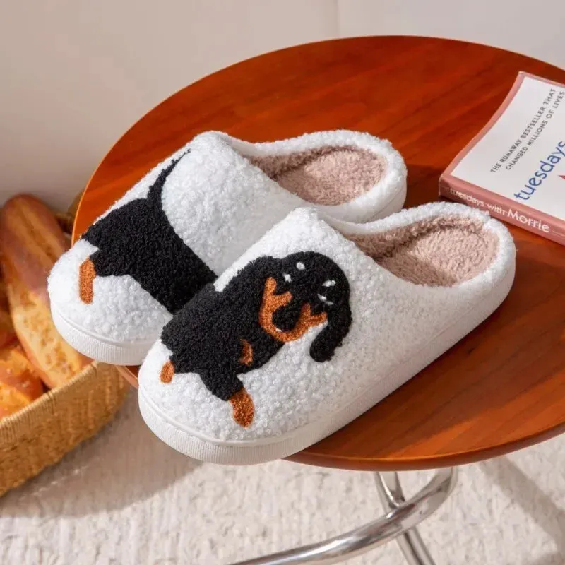 COZY DACHSHUND DOG SLIPPERS