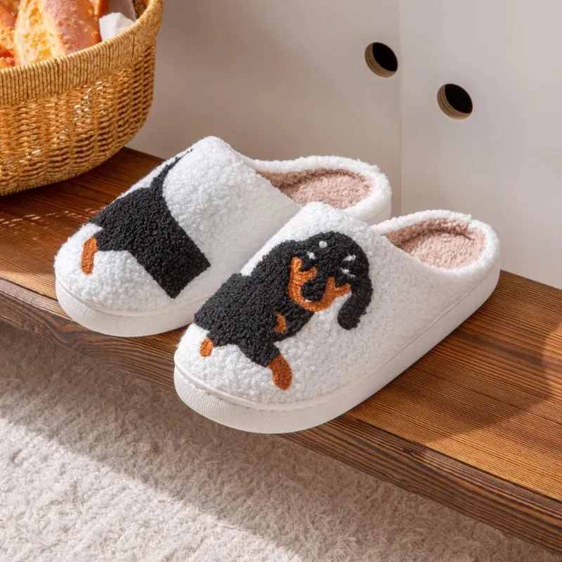 COZY DACHSHUND DOG SLIPPERS