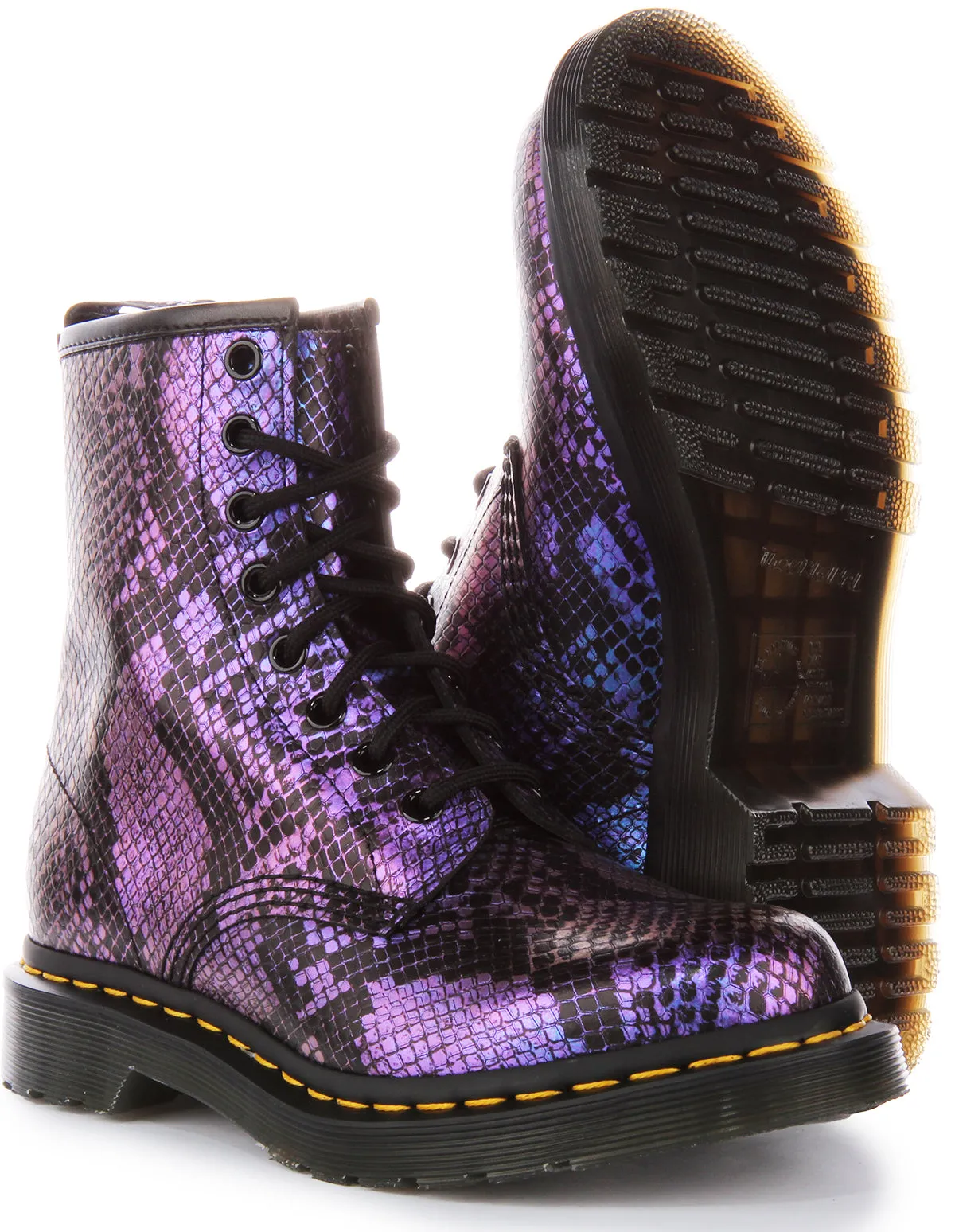 Dr Martens 1460 Snake In Black Purple For Women