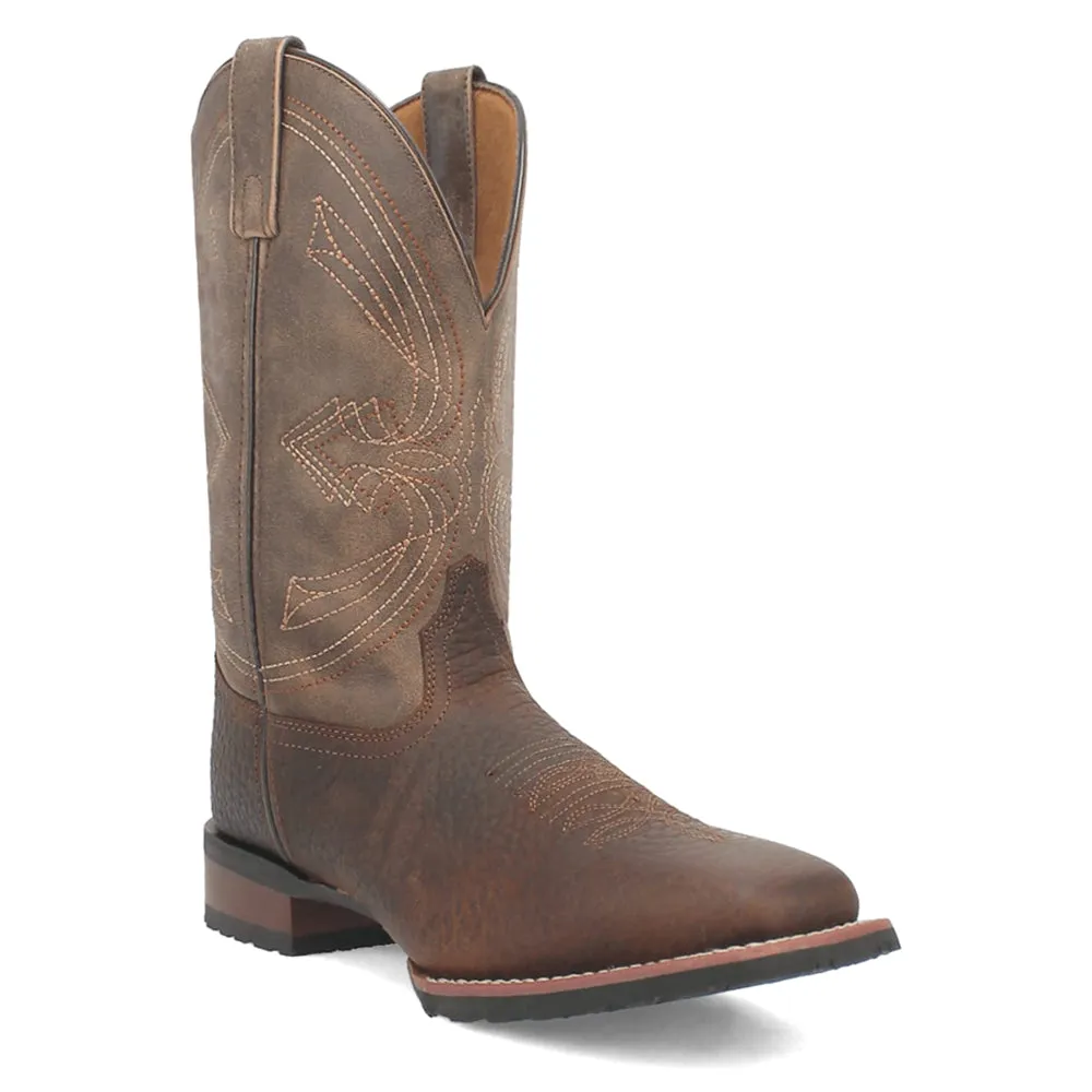 Elias Embroidered Square Toe Cowboy Boots