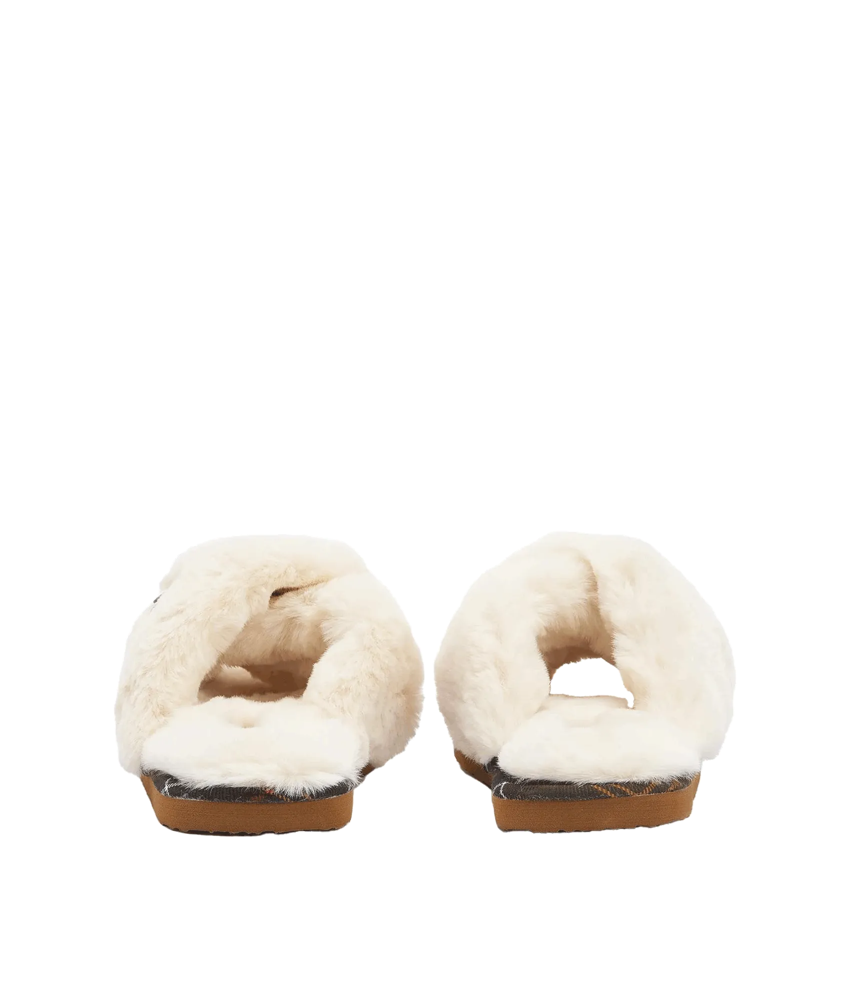 Eliza Cross Over Slippers - Cream