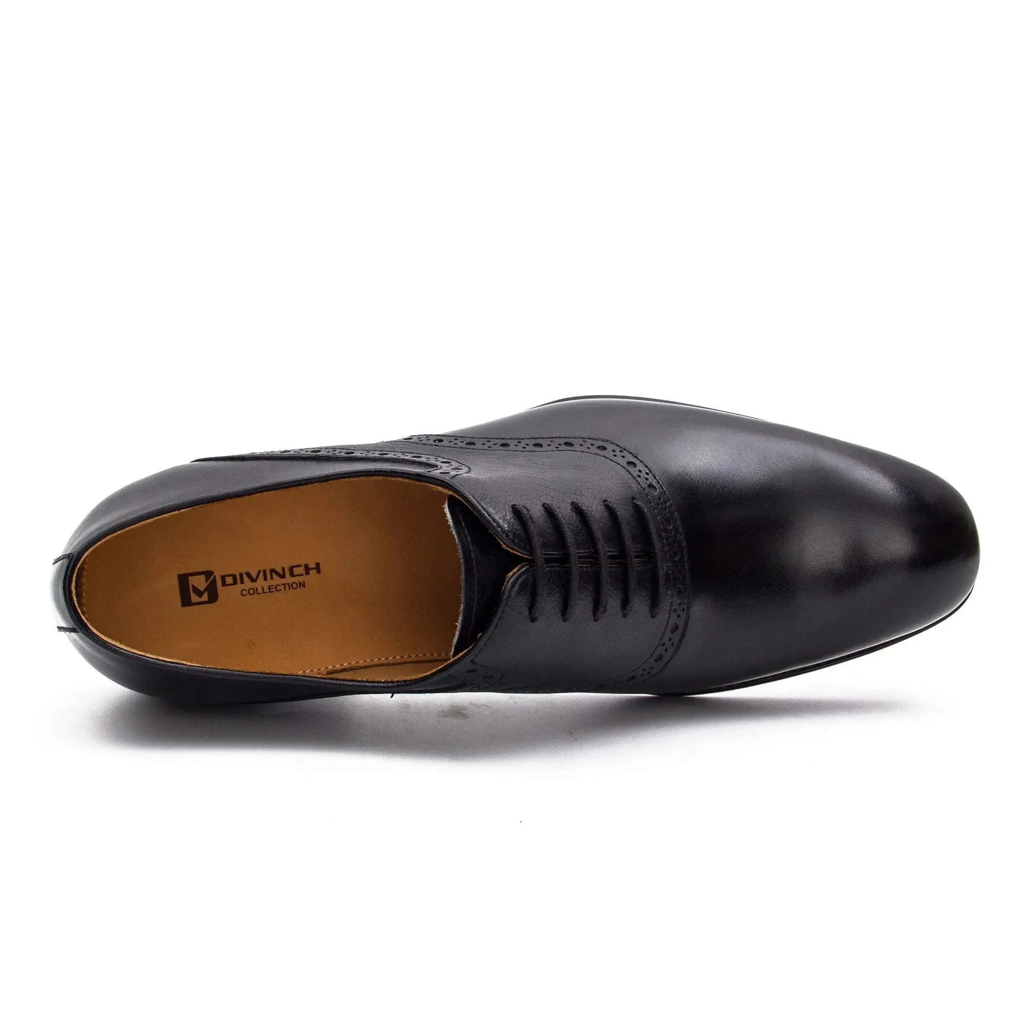 Goodyear Welted Oxford Shoes in Black Leather