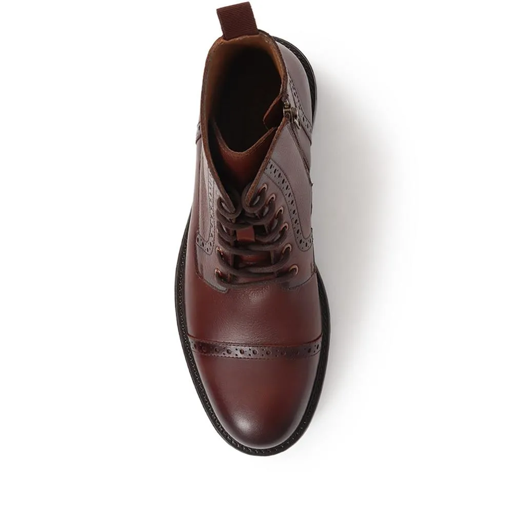 Guiseley Leather Lace-Up Boots  - GUISELEY / 325 927