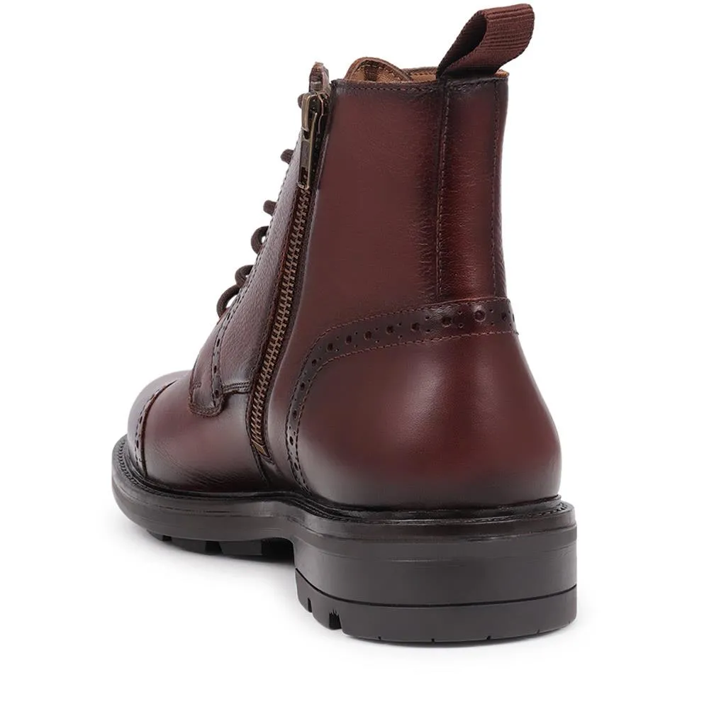 Guiseley Leather Lace-Up Boots  - GUISELEY / 325 927