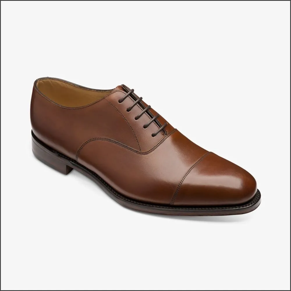 Loake Aldwych Mahogany Calf Oxford Leather Sole F Fit--