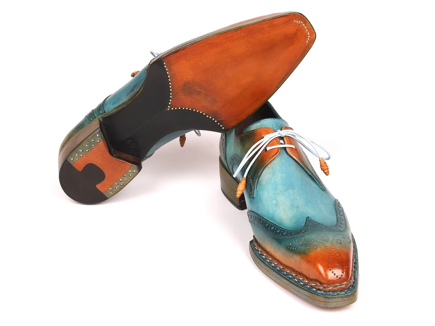 Paul Parkman Hand-painted Wingtip Derby Shoes