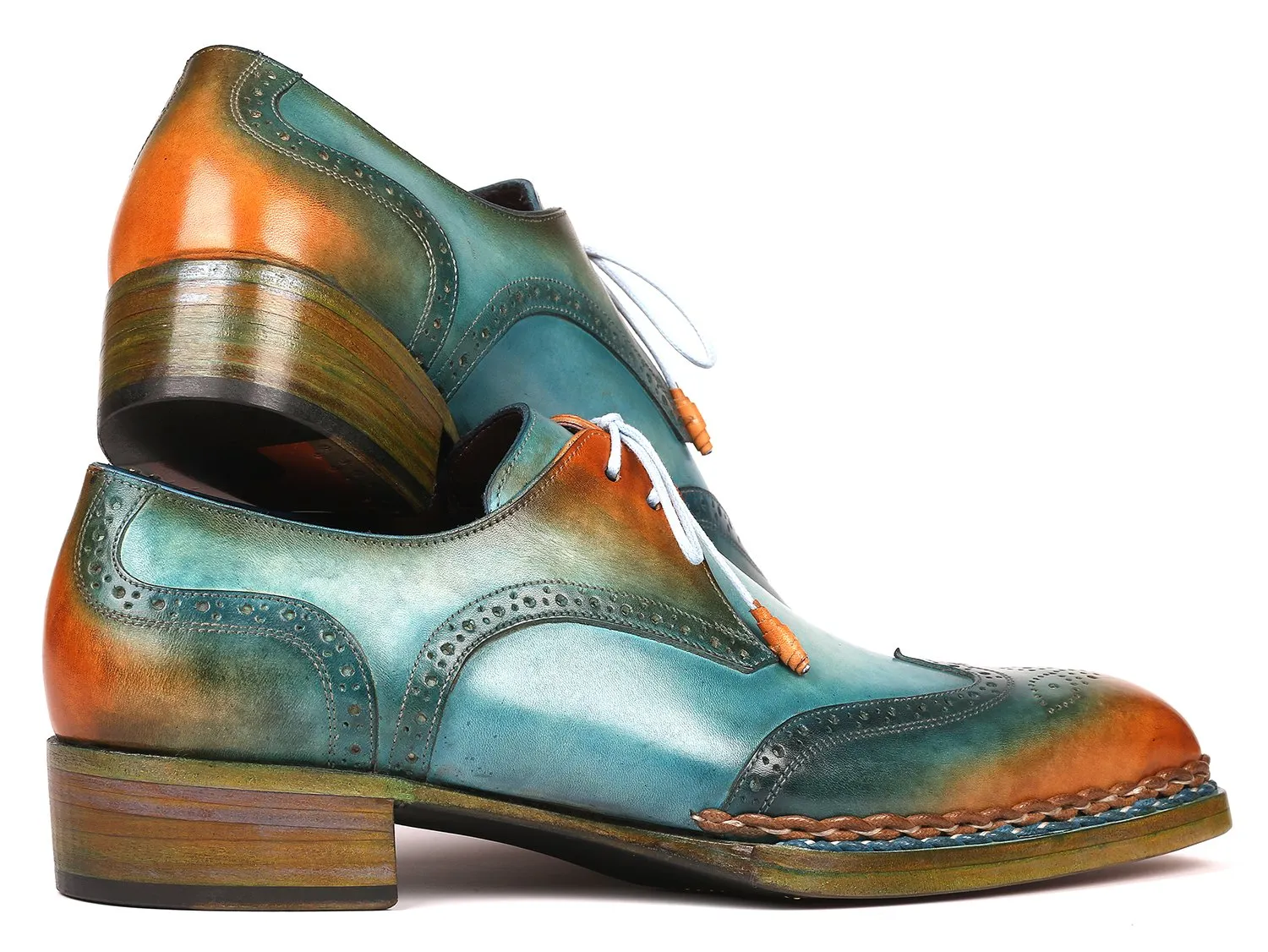 Paul Parkman Hand-painted Wingtip Derby Shoes