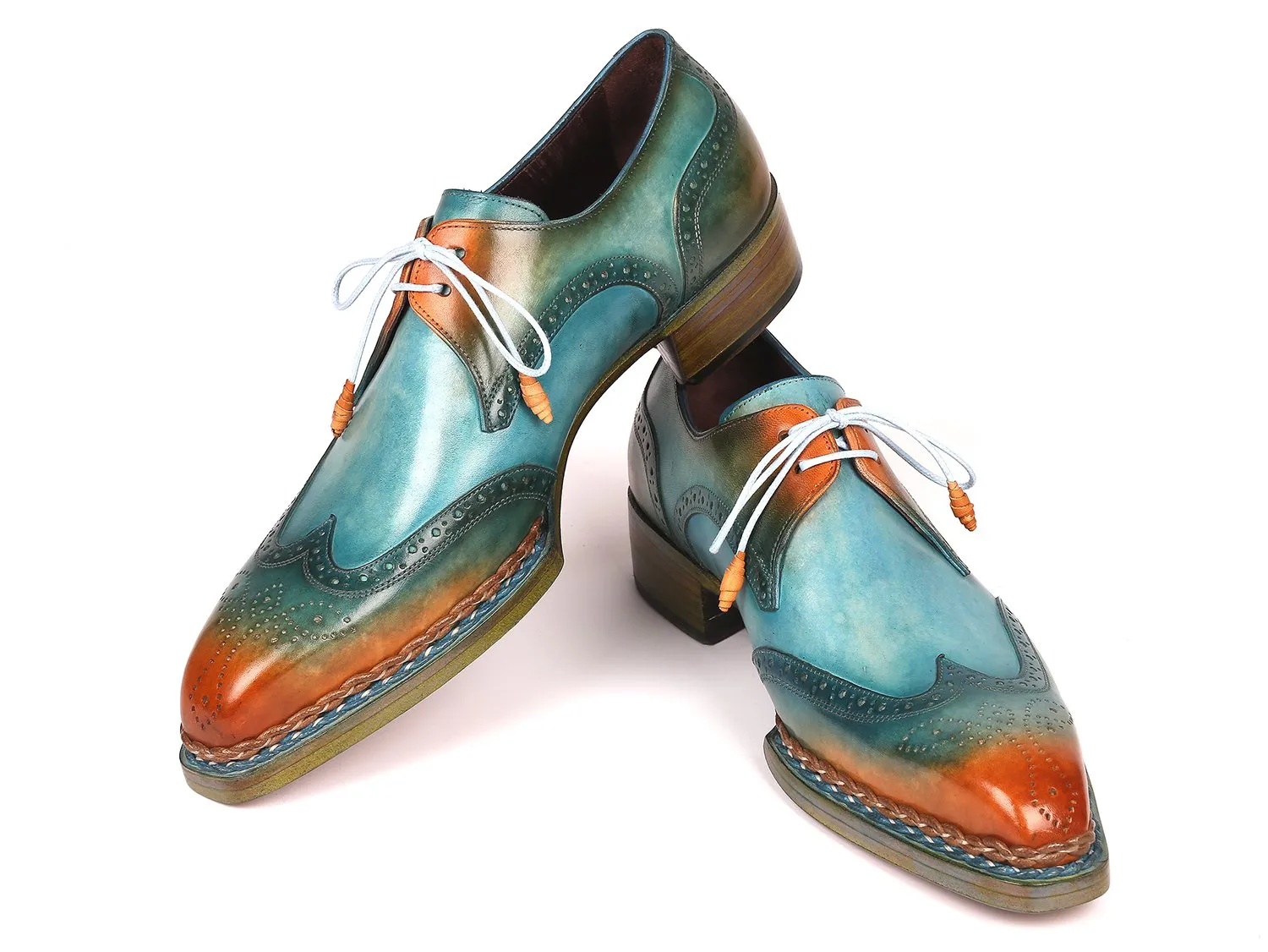 Paul Parkman Hand-painted Wingtip Derby Shoes