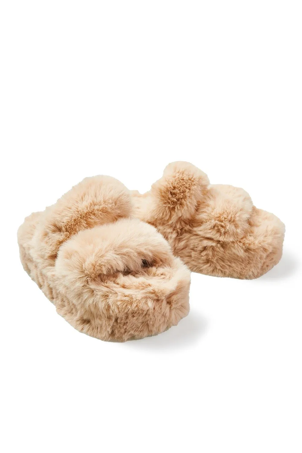 Platform Fuzzy Slippers