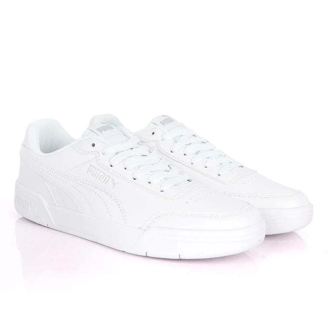 Puma Soft Foam Optimal Comfort All White Leather Sneakers