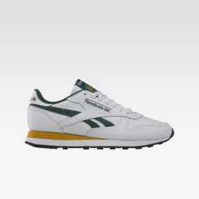 Reebok Footwear Men Classic Leather Shoes WHITE/DRKGRN/RETGOL