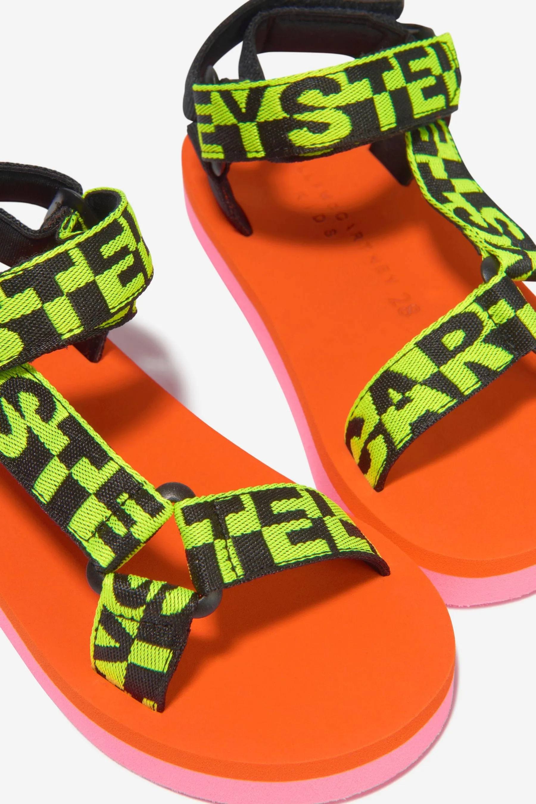 Stella McCartney Girls Logo Strap Sandals