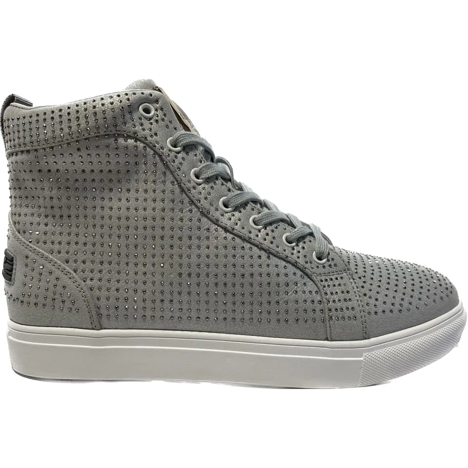 Travel Fox Men's Silver Leather High Top Sneakers 9210-65