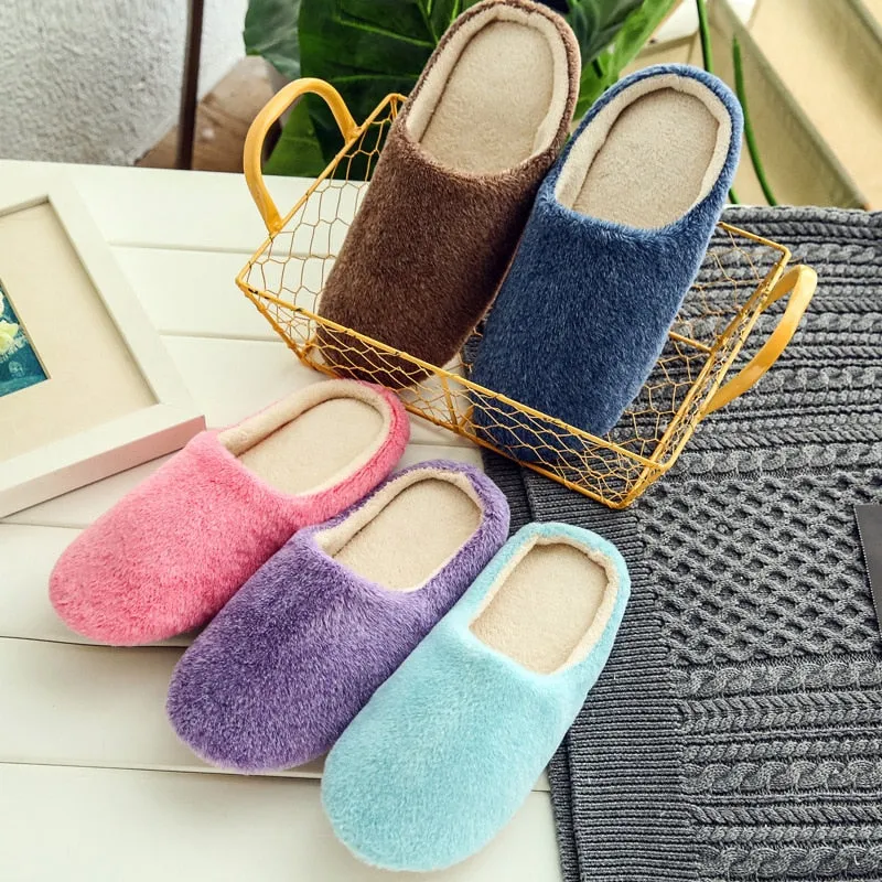 Womens Plush Soft Slippers