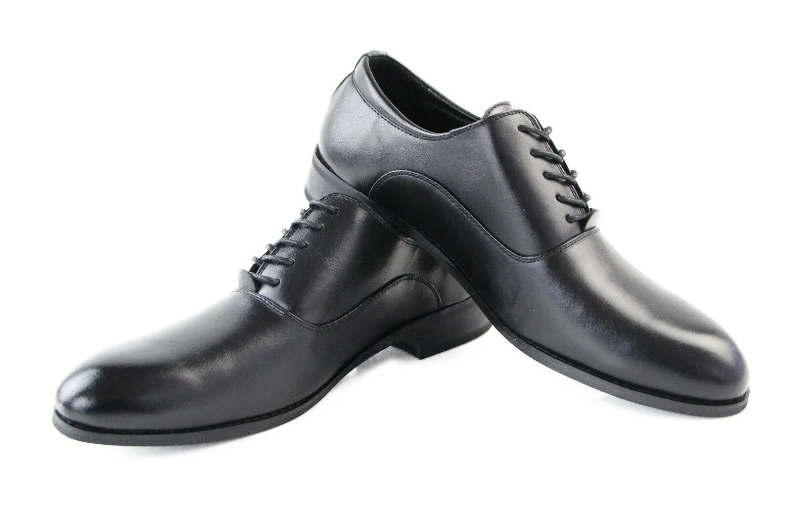 Zasel Ernie Black Lace Up Dress Work Mens Wedding Men Synthetic Leather Shoes