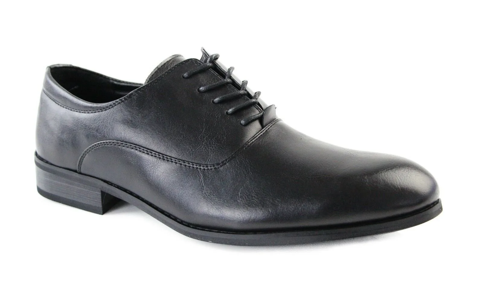 Zasel Ernie Black Lace Up Dress Work Mens Wedding Men Synthetic Leather Shoes